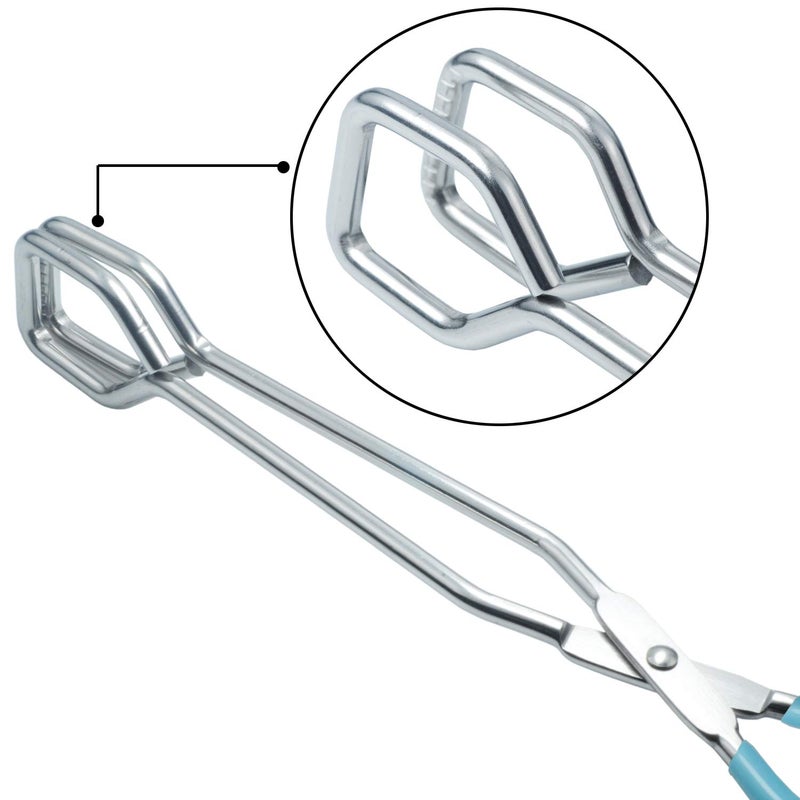 HINMAY Scissor Cooking Tongs 10 Inches Stainless Steel Wire Tongs, Set of 2 - Image 2